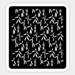 People stick figure pattern in black and white Sticker